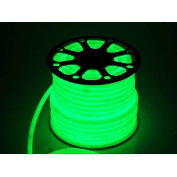 Гибкий неон 220V SMD 2835/120 (IP67) Green (круглый)